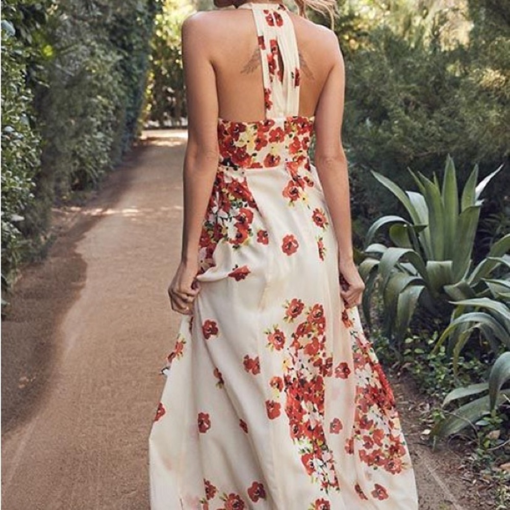 NWT: House of Harlow | Revolve 1960 - Floral Halter Maxi Dress Sz: Medium - Picture 4 of 9